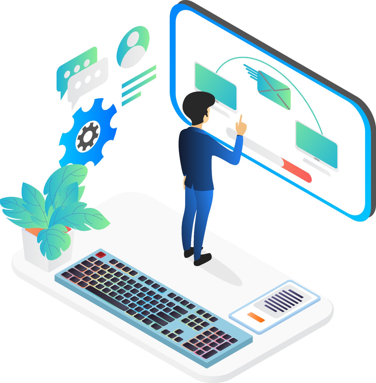 vecteezy illustration of digital marketing by sending email 6230348